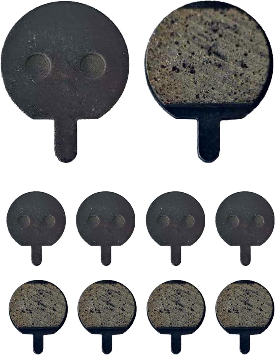 SnelShoppen - 5 Paar Disc Brake Pads voor Fietsen - Half Metaal Ronde Remblokken voor Mountainbike, E-bike, Scooter - Vervangingsset Remblokken