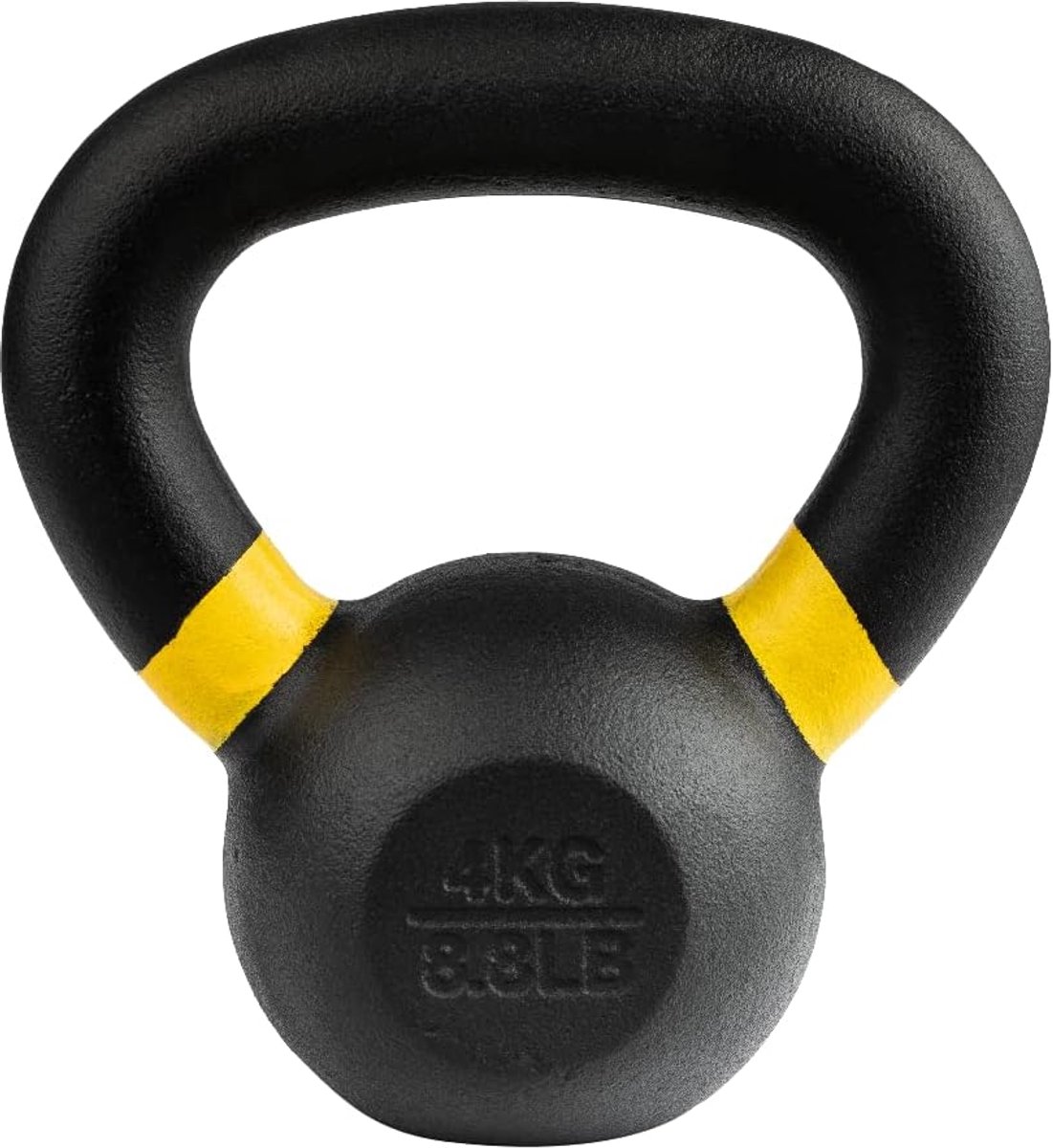 SnelShoppen - Kettlebell 4 kg - Power Coating - Gewichten voor Krachttraining en Conditietraining - Fitness Thuis - Duurzaam en Ergonomisch Ontwerp