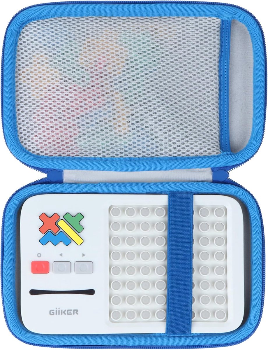 SnelShoppen - Hard Protective Case Cover voor Super Blocks Puzzelspel - Duurzaam, Perfecte Pasvorm, Wit + Blauw, Bescherming tegen Krassen en Stoten,