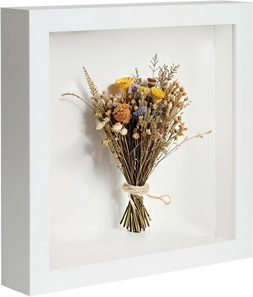 SnelShoppen - 3D Fotolijst voor Vullen, 20 x 20 cm, Diepe 3 cm Objectlijst voor Foto's, Boeketten, Tekeningen, Souvenirs, DIY Kunstwerken, Medailles (