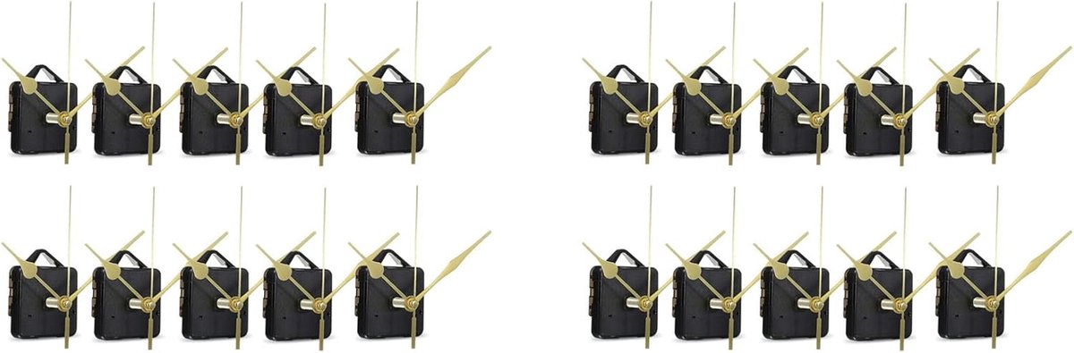 SnelShoppen - 20pcs DIY Silent Movement Spindles Quartz Klok Mechanisme Reparatie Kit - Stille Uurwerken, Perfect voor Klok Maken en Vervangen