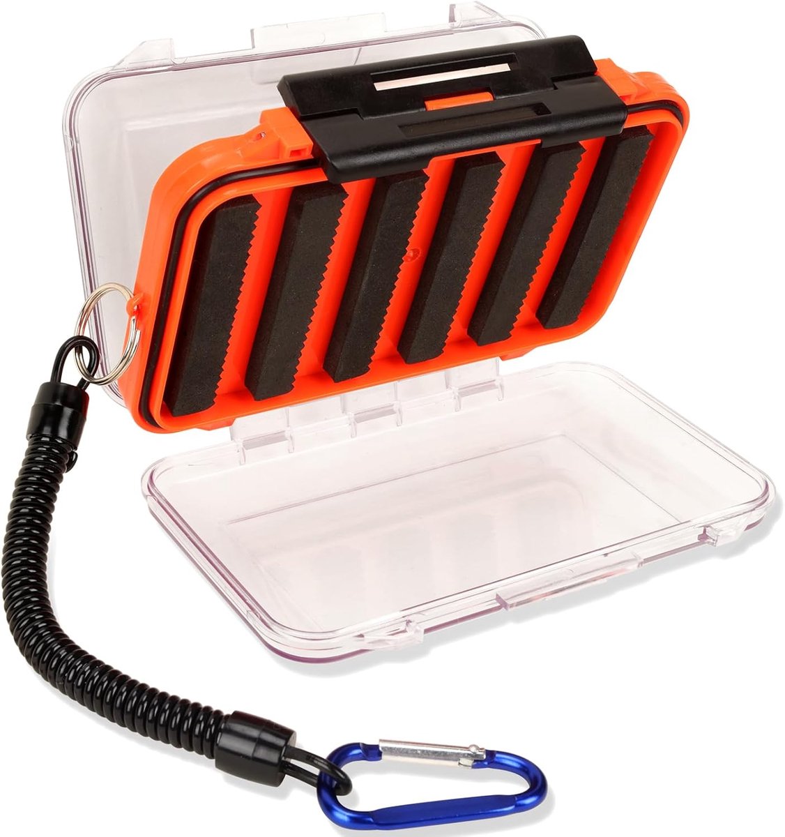 SnelShoppen - Fly Fishing Box - Dubbelzijdige Watervaste Vliegvisdoos - Lichtgewicht met Transparante Deksels - Perfect voor Forel Vliegen, Foam Jig e