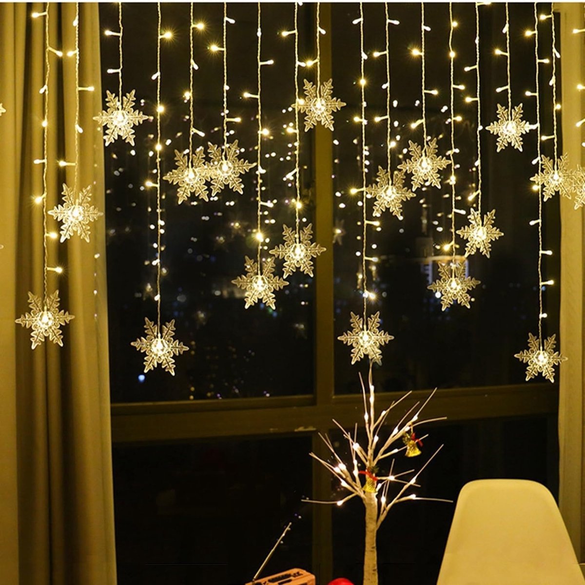 SnelShoppen - LED Slingerlicht 96 LED Fairy Lights 3.5M Waterdicht IP44 Kerstverlichting voor Binnen Buiten Slaapkamer Party Tuin Terras Bruiloft Warm