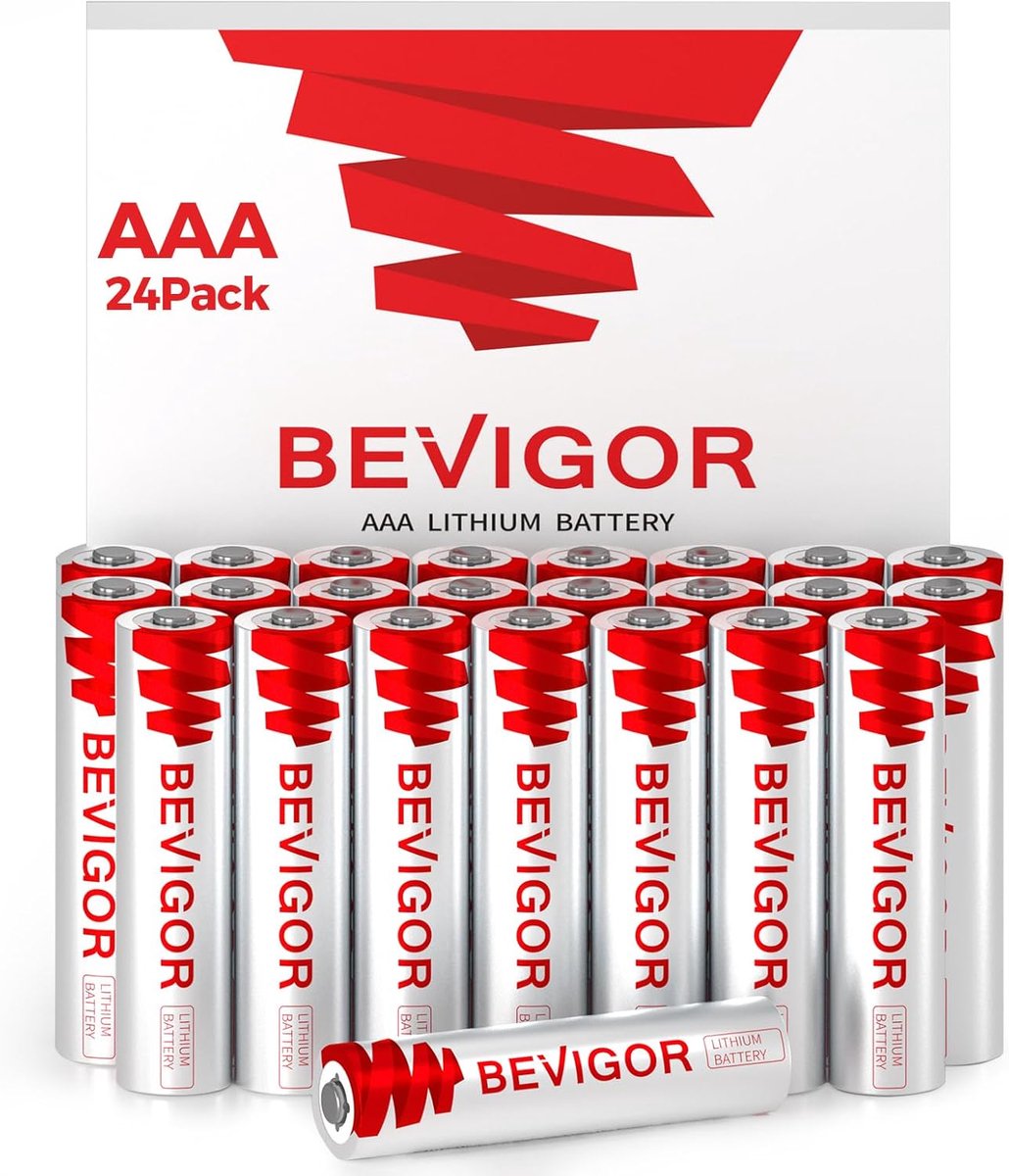 SnelShoppen - AAA Lithium Batterijen 24 Stuks, 1.5V 1200mAh Hoge Capaciteit, Niet Oplaadbaar, Ideaal voor Huishoudelijke Apparaten, Speelgoed en Zakla