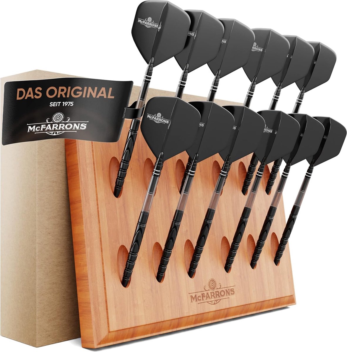 SnelShoppen - Houten dart houder voor 12 darts - Praktische wandopslag voor steel en soft darts - Ideaal voor thuis, feesten en dartkamers