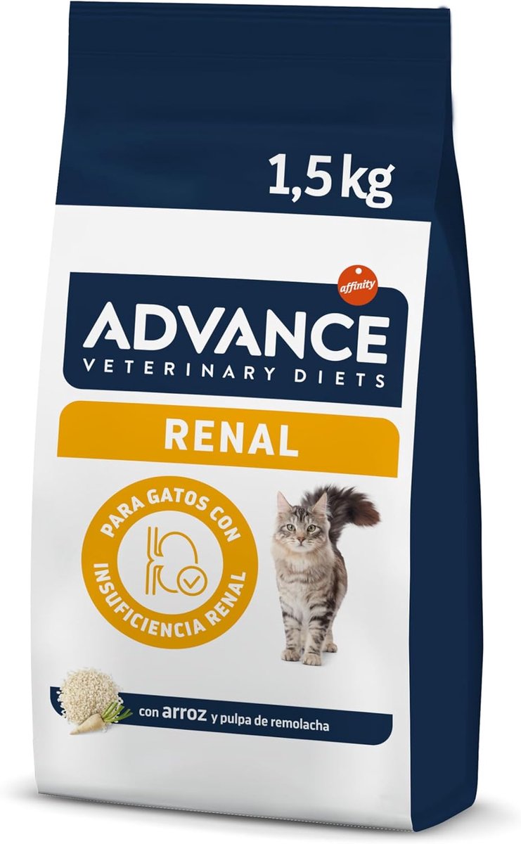 SnelShoppen - Renal Droog Kattenvoer 1,5 kg - Voorkomt Oxalaatstenen, Laag Fosfor, Kaliumsupplement voor Gezonde Nieren