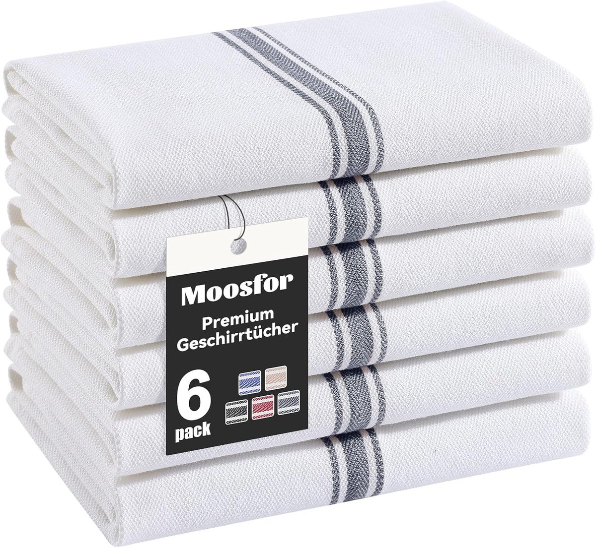 SnelShoppen - 100% Katoenen Keuken Doeken, Zachte Theedoeken, Absorberende vaatdoeken, Dikke Premium Theedoeken, Schoonmaakdoeken voor Keuken, 5 Stuks