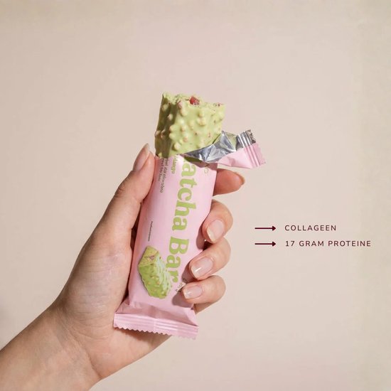 Cabau - Matcha Protein Bars - Eiwitreep - Tropical Mango - 7 Stuks - 17g Proteïne per Reep - Collageen, Vezelrijk & Suikerarm van Cabau — afbeelding 3