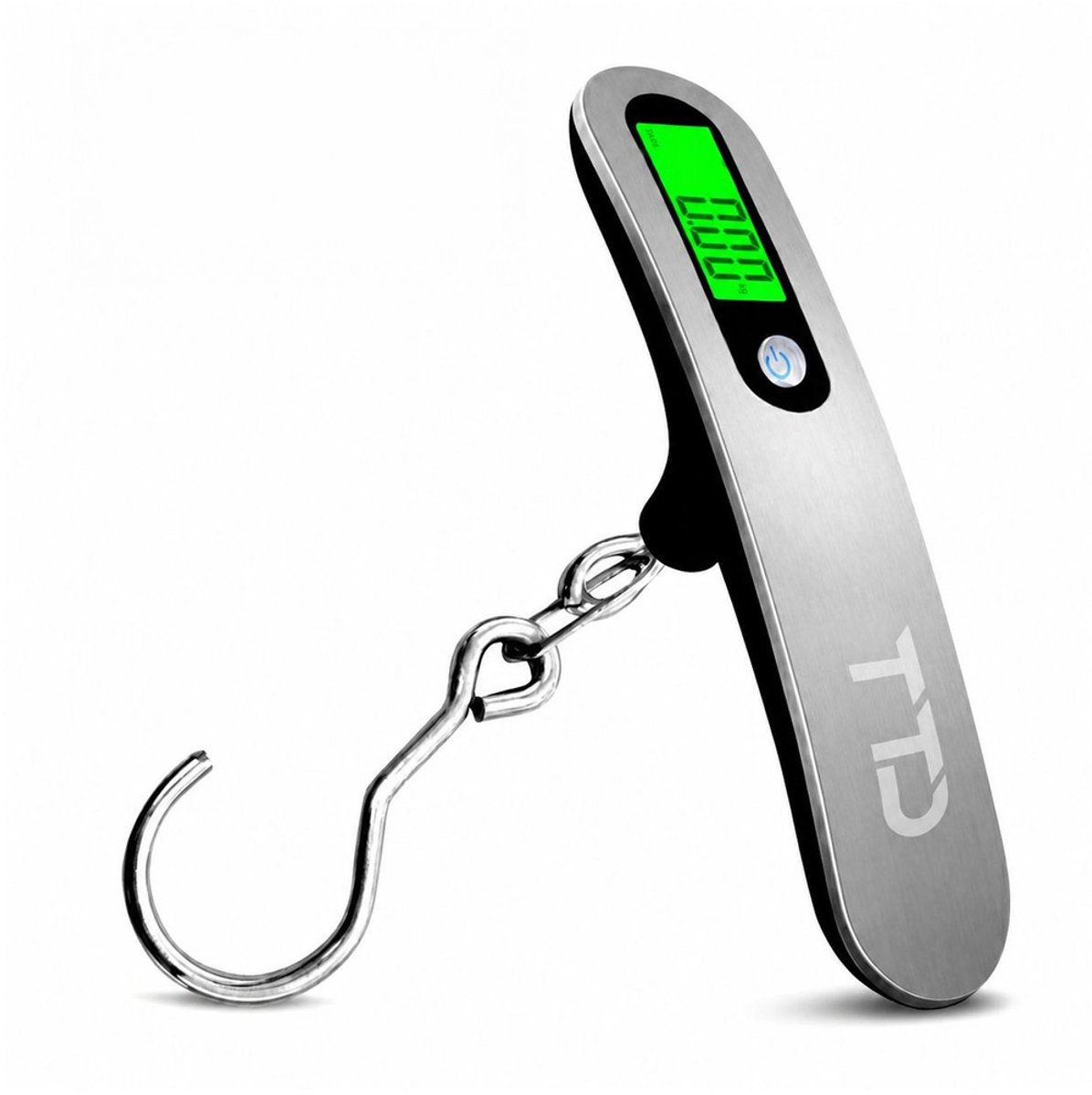 TTD® Kofferweegschaal met Haak en Verlicht Scherm - Weegcapaciteit 50 kg - Bagageweegschaal - Bagageweger - Hangweegschaal - Digital Luggage Scale - Kofferweger - Reizen met Vliegtuig - kg/g/lbs/oz - Inclusief Batterijen - Zwart