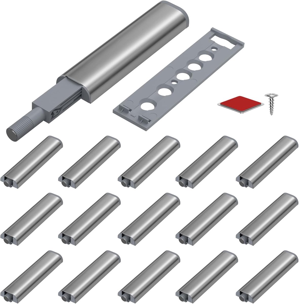 SnelShoppen - Push to Open Deuropener, 16 Stuks, Drukdeuropener, Kastdeuropener, Magneet Drukopener, Tip-On Mechanisme voor Deuren en Laden, Handgrepe