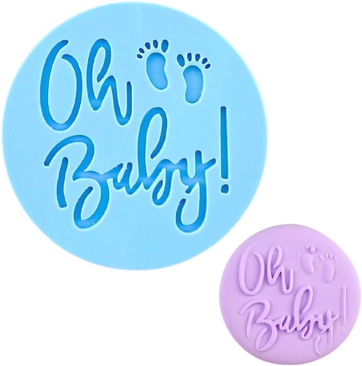 SnelShoppen - Baby Shower Cookie Stamp - Acryl 3D Fondant Embosser - Geboorte Motief voor Koekjesdeeg, Fondant, Suikerdeeg, Taartdecoraties en Cupcake