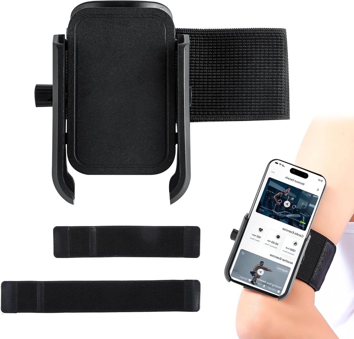 Armhouder voor Smartphone tijdens het Hardlopen, 360° Draaibaar en Verstelbaar voor Jogging en Fitness