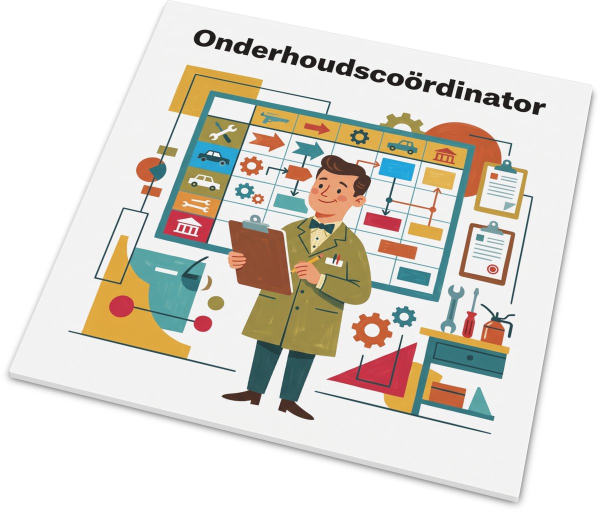Tegeltje Onderhoudscoördinator Cadeau Beroep Planner Technische Dienst Facility Retro Jare