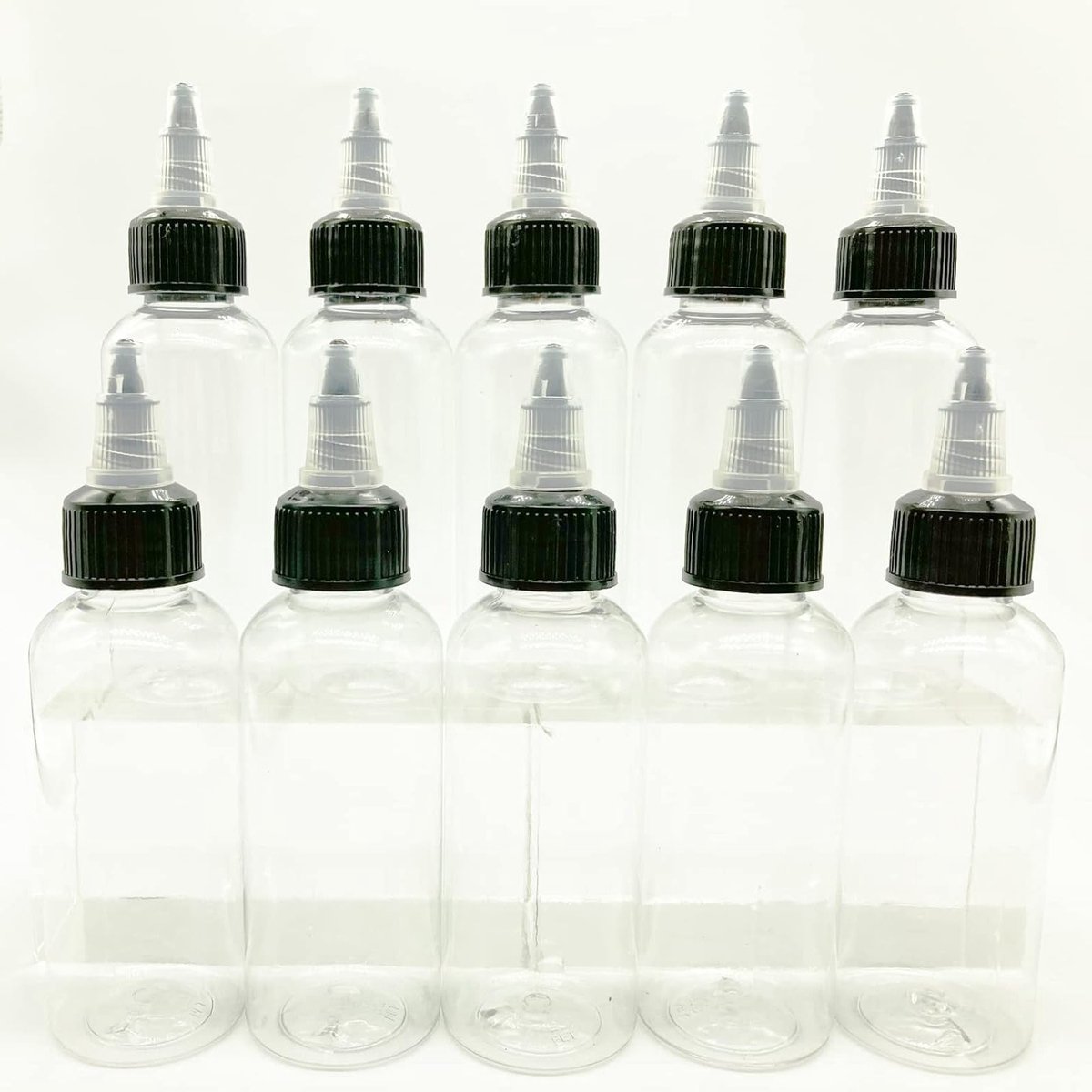 Set van 10 Transparante Plastic Flessen van 60 ml - Multifunctionele Squeeze Flessen voor DIY, Inkt, Olie en Lijm
