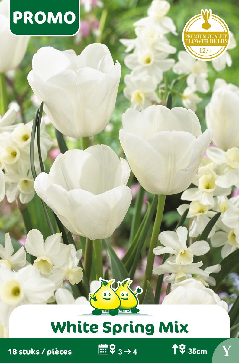 1 Zakje Promoverpakking White Spring Mix 18 stuks maat 12/+