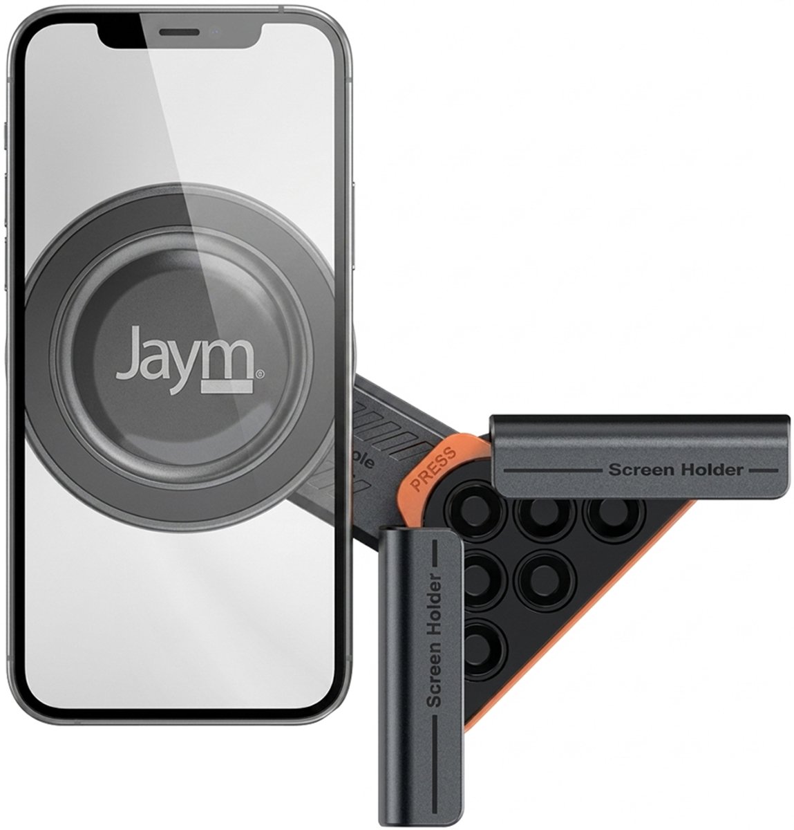 Jaym, Magnetische autohouder voor smartphone op het dashboard, Zwart