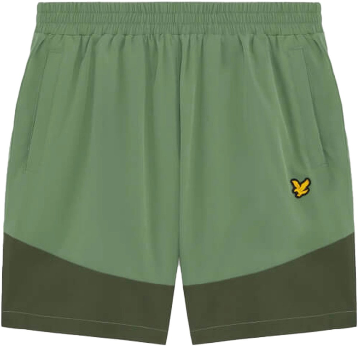 Lyle & scott panelled short in de kleur groen.