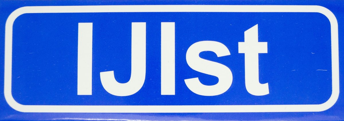Souv© - koelkast magneet - plaatsnaam bord - kombord - souvenir - koelkastmagneetje - relatiegeschenk Ijlst