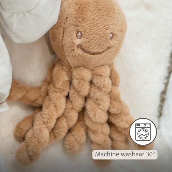 Nattou Lapidou Doudou Knuffel Octopus - 22 cm - Warm beige van Nattou — afbeelding 4