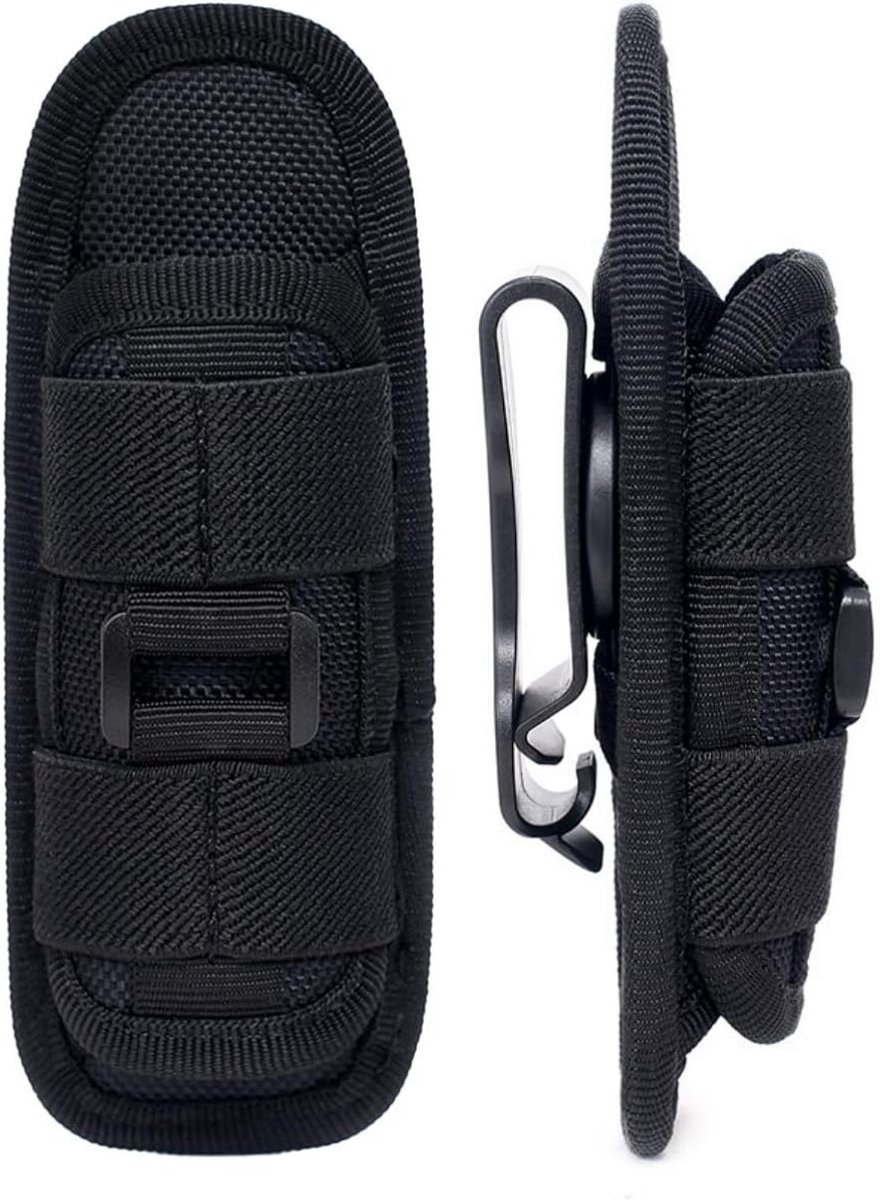 Rotatable Flashlight Holder met Molle Cover - Nylon Tas voor LED Zaklamp, Ideaal voor Hiking en Camping