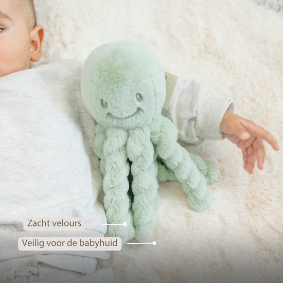 Nattou Lapidou Doudou Knuffel Octopus - 22 cm - Lindegroen van Nattou — afbeelding 5