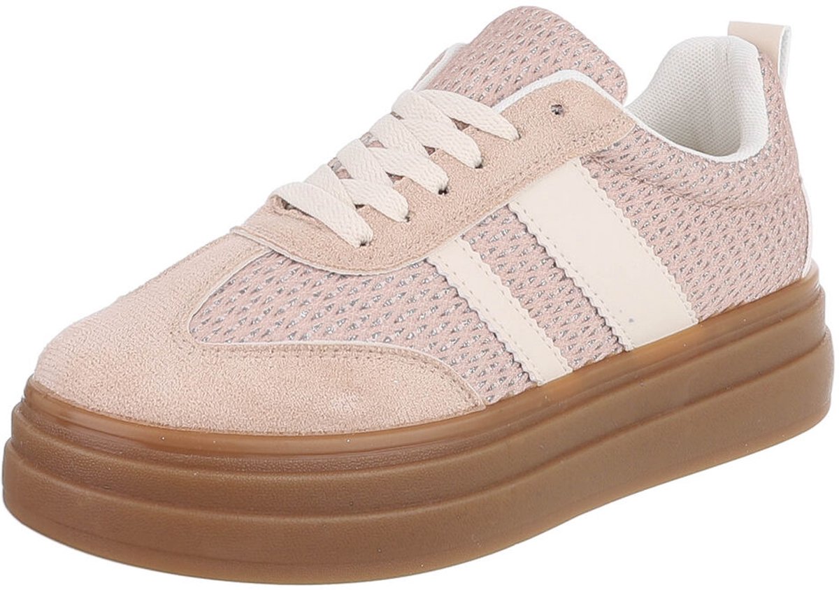 Sneaker - Platformzool en vetersluiting - Dames/Heren Mt:39