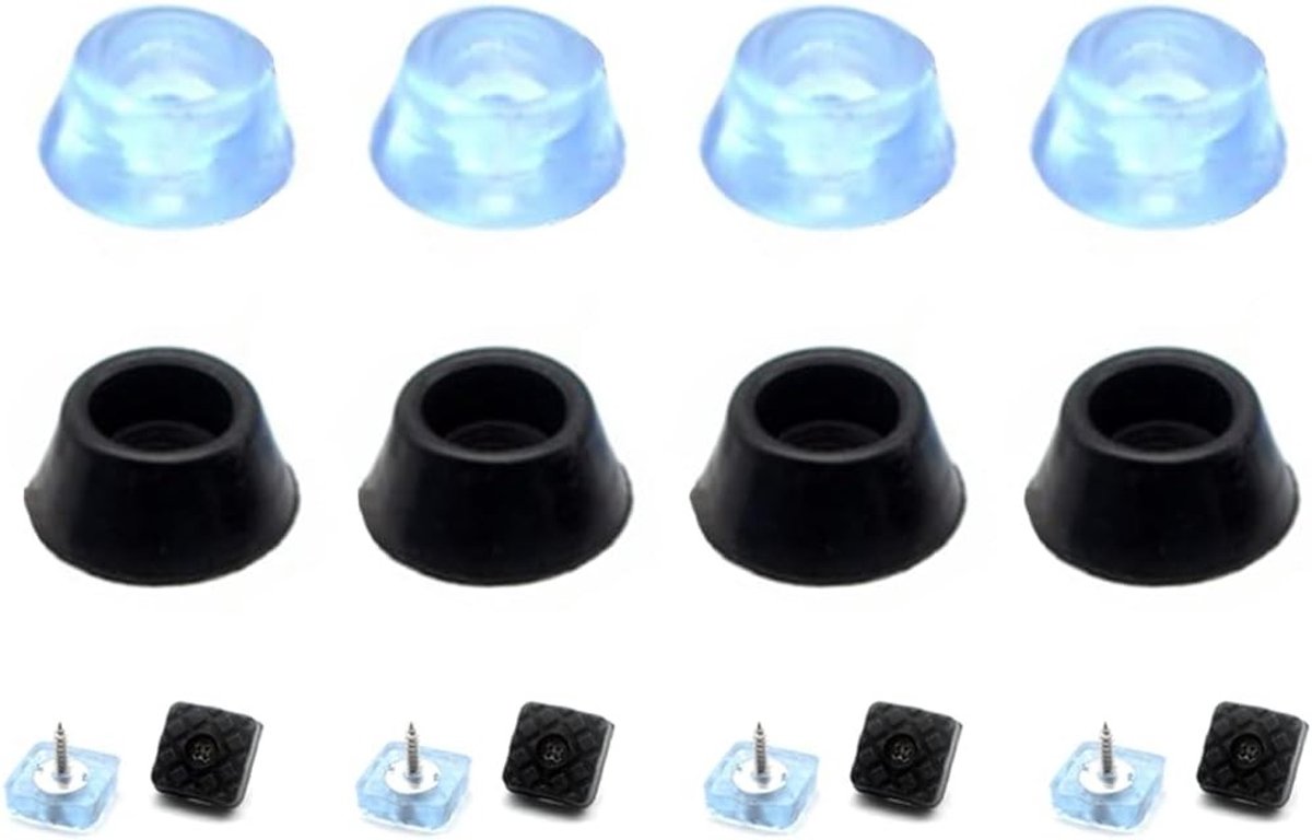 Beschermende Rubber Hoofden voor Stoelen - 8 Stuks - Antislip Caps voor Meubels, Koffers en Deuren met Schroeven