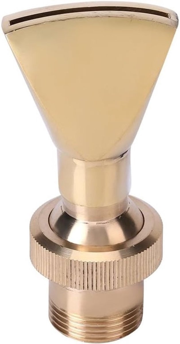Fonteinmondstuk met fanvormige bronssproeikop van messing, geschikt voor 1/2 inch en 3/4 inch aansluitingen, ideaal voor tuinen en vijvers
