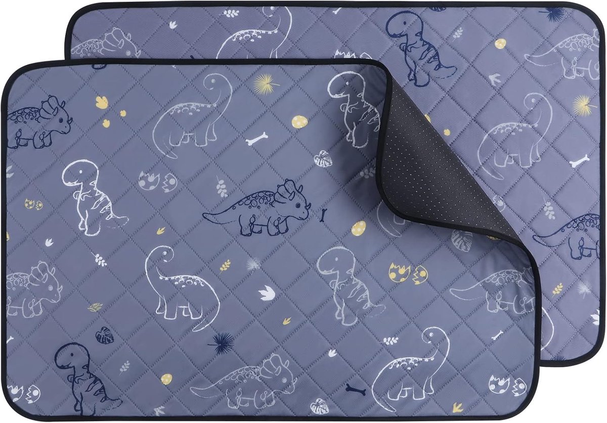 SnelShoppen - Washable Pee Pads voor Honden, Set van 2 Waterdichte en Antislip Katoenen Matten, Herbruikbare Puppy Potty Training Pad (91 x 58cm) voor