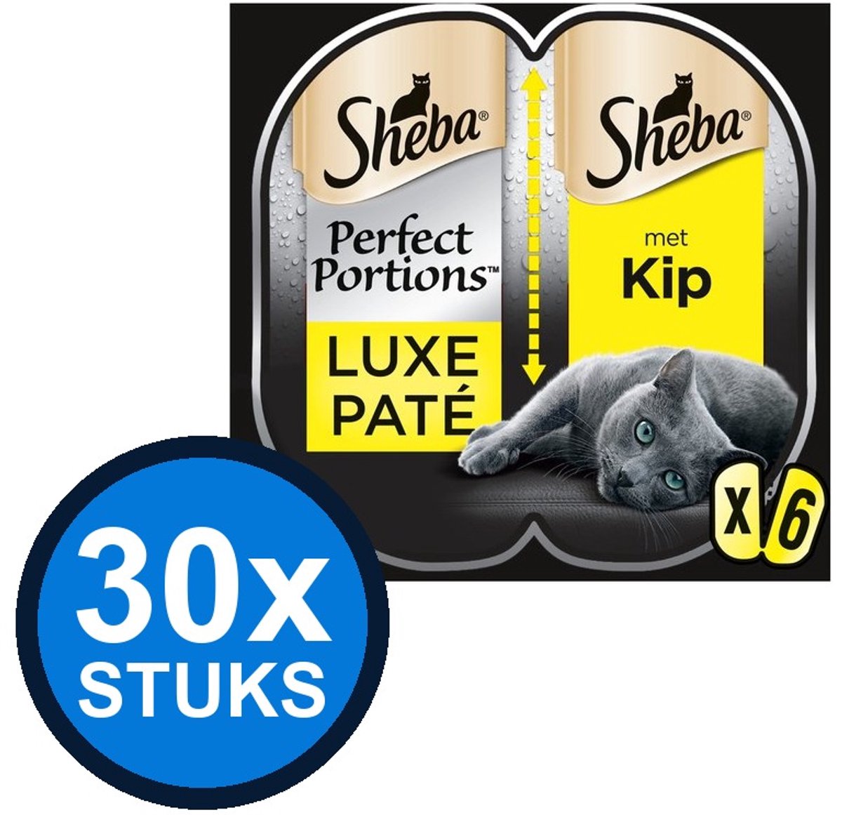 Sheba Sheba - Perfect Portions Adult Pate Kip Multipack 6x - Kattenvoer Natvoer - 225 g