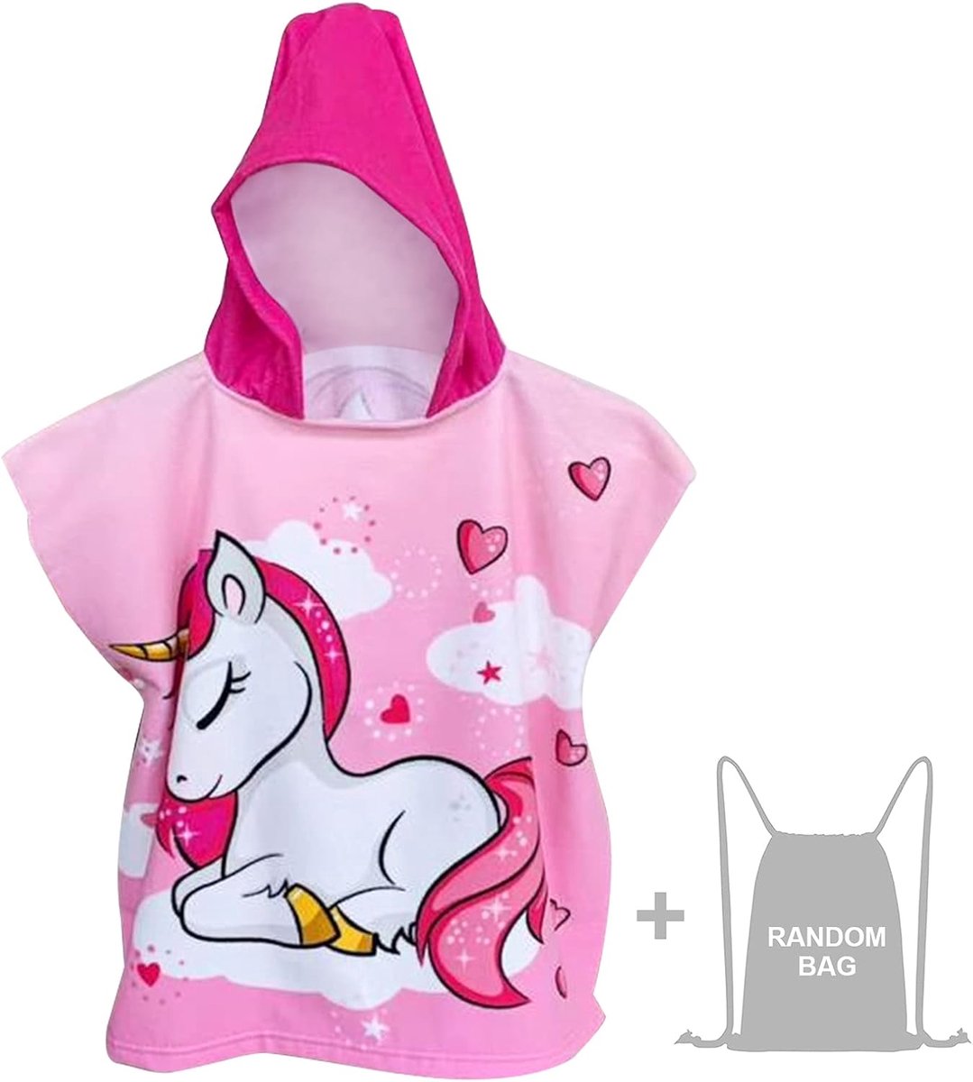 Thijox - Eenhoorn Kids Hooded Handdoek Poncho voor Kinderen - Ultra Zachte Microvezel Badhanddoek - Ideaal voor Strand, Zwembad en Bad - Geschikt voor