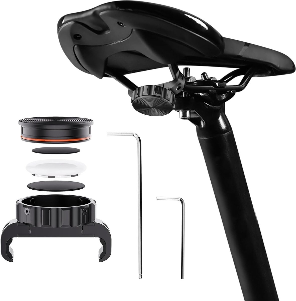 Waterdichte Fiets Zadeltas met Verborgen Diefstalbeveiliging voor GPS Tracker, Geschikt voor Mountainbikes en Racefietsen