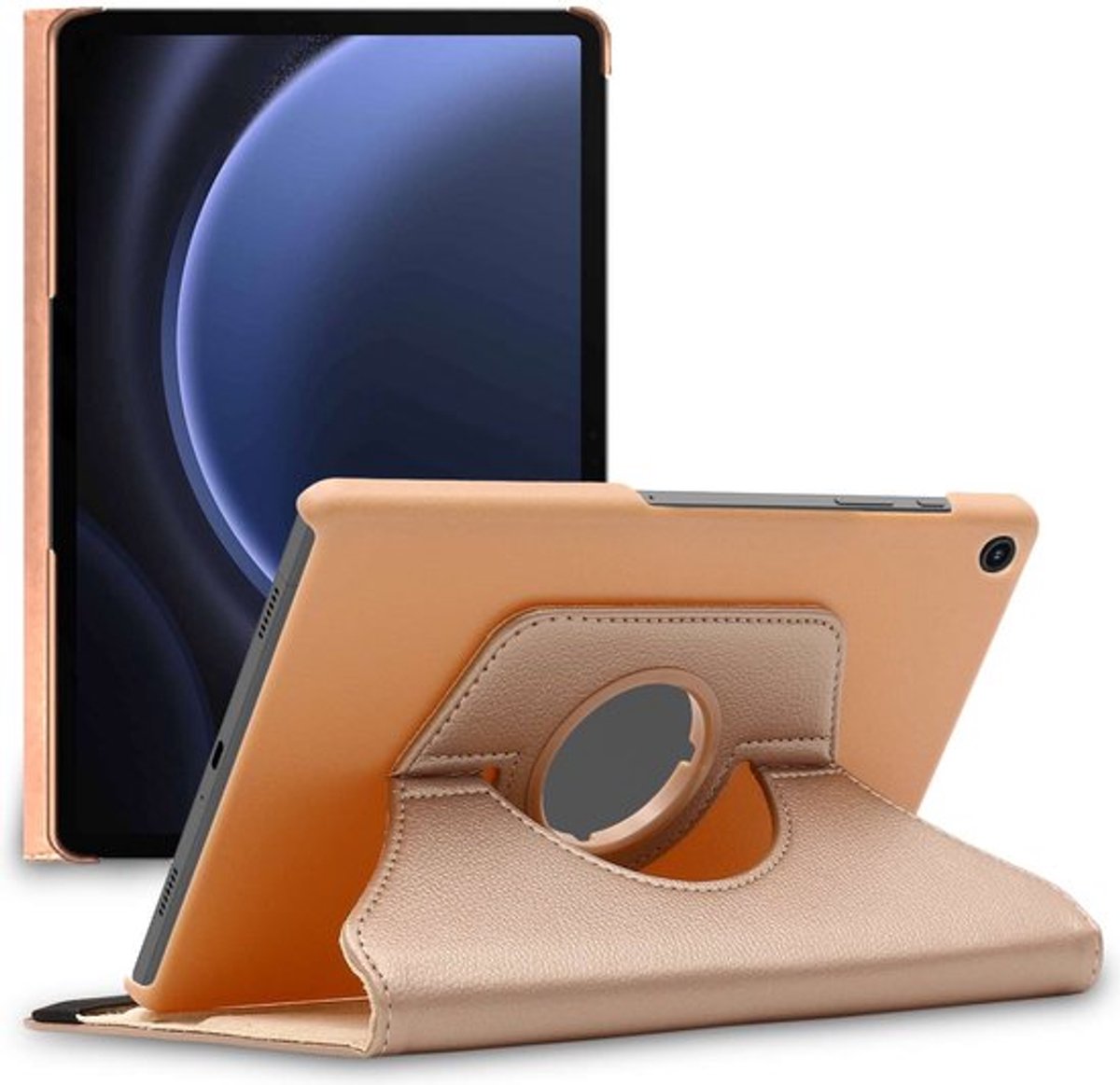 ebestStar - Hoes geschikt voor Samsung Galaxy Tab A9+ (2023) SM-X210, Roterende Etui, Case, 360° Draaibaar hoesje, Goud