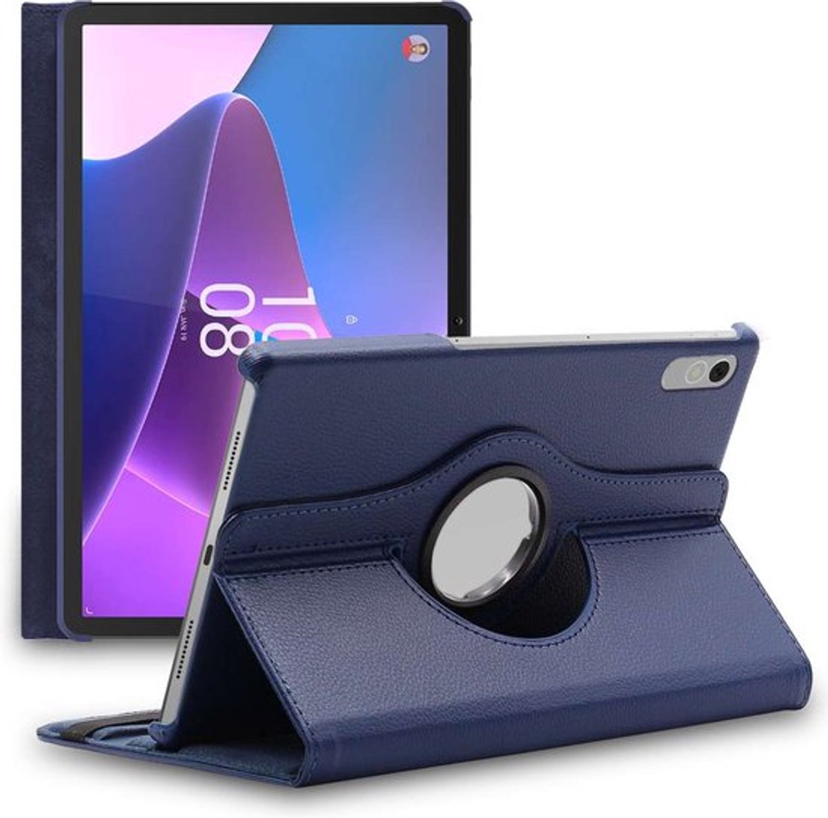 ebestStar - Hoes geschikt voor Lenovo Tab P11 Pro Gen2, Roterende Etui, Case, 360° Draaibaar hoesje, Donkerblauw