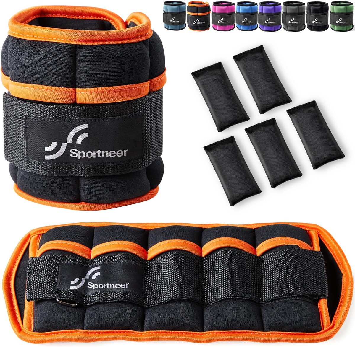 SnelShoppen - Verstelbare Enkelgewichten Set 0.45kg-2.26kg per Enkel, 0.9kg-4.5kg Set van 2, Ideaal voor Cardiovasculaire Training, Thuis Fitness, Enk