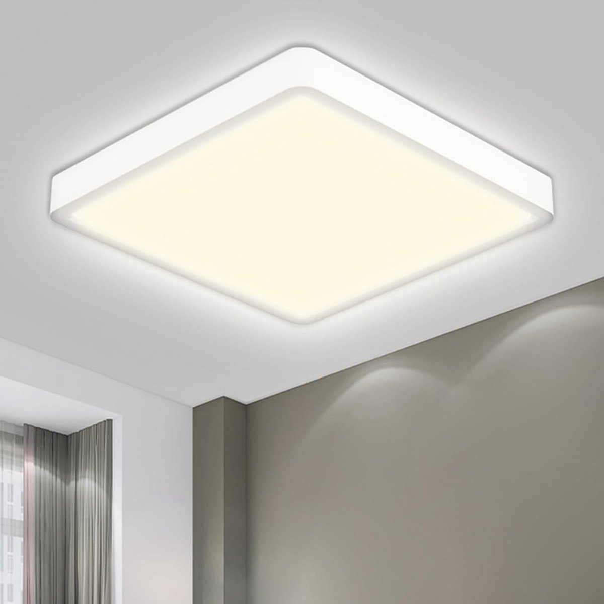 SnelShoppen - LED Plafondlamp 23W Vierkant Waterdicht IP44 4000K 2600LM Ultra Dun voor Woonkamer Badkamer Slaapkamer Keuken Hal Kelder Kantoor
