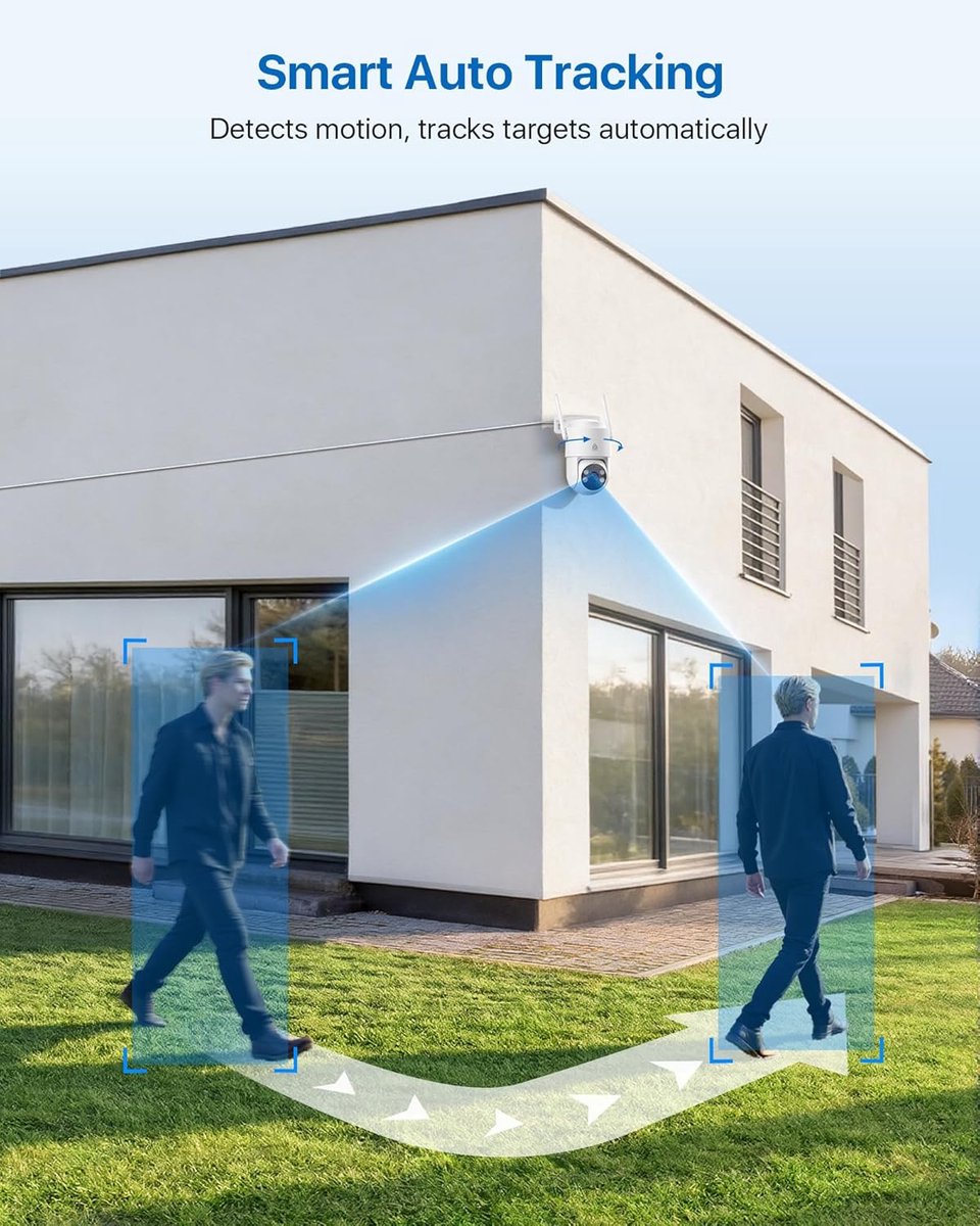 SnelShoppen - 2K Outdoor Beveiligingscamera 360° PTZ, Dual-Band WiFi, Kleur Nachtzicht, Twee-Weg Audio, Alarm met Licht en Geluid, Ideaal voor Tuin en
