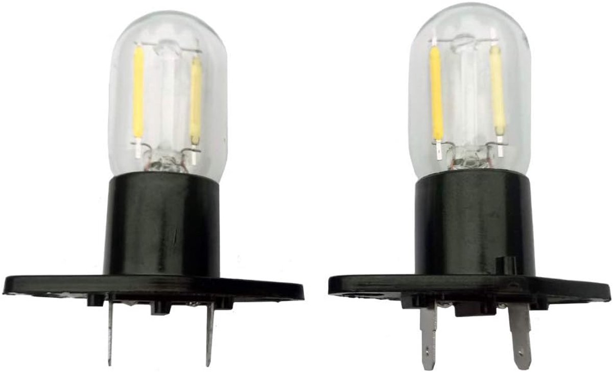 SnelShoppen - QLEE Z187 LED Magnetron Lamp 1.5W Vervangingslamp voor Koelkast en Magnetron, 20W Equivalent, 2 Stuks, 50000 Uur Levensduur, Daglicht 50