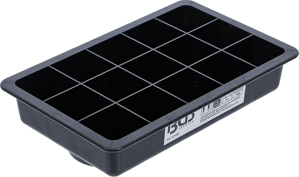 SnelShoppen - Magnetische Opbergdoos met 15 Compartimenten - 120x190mm - Rubber en Kunststof - Ideaal voor Werkplaats, Bouw en Auto Reparatie
