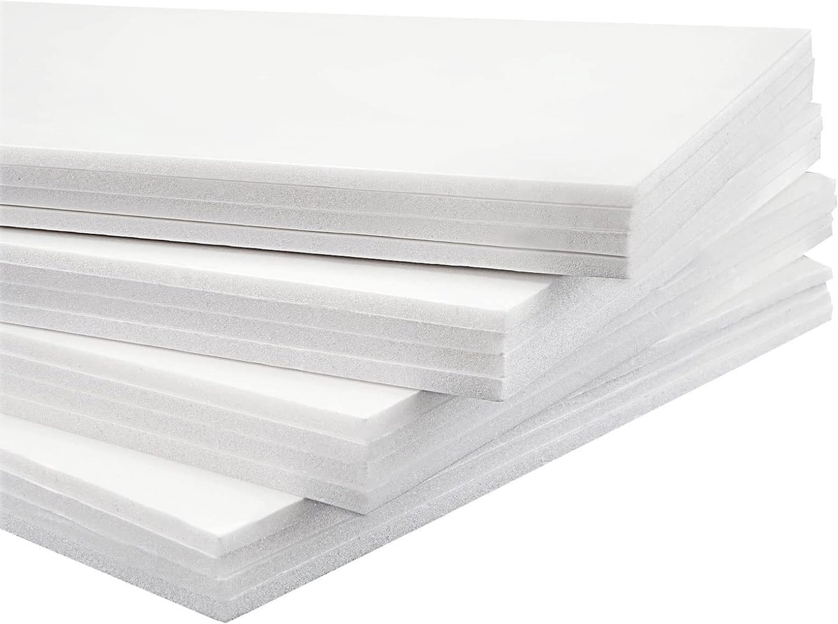 SnelShoppen - Pack van 16 A3 Foam Boards Wit 420 x 297 x 5 mm - Polystyreen Foam Core voor Presentaties, Creatieve Projecten, Verpakkingen en Adverten