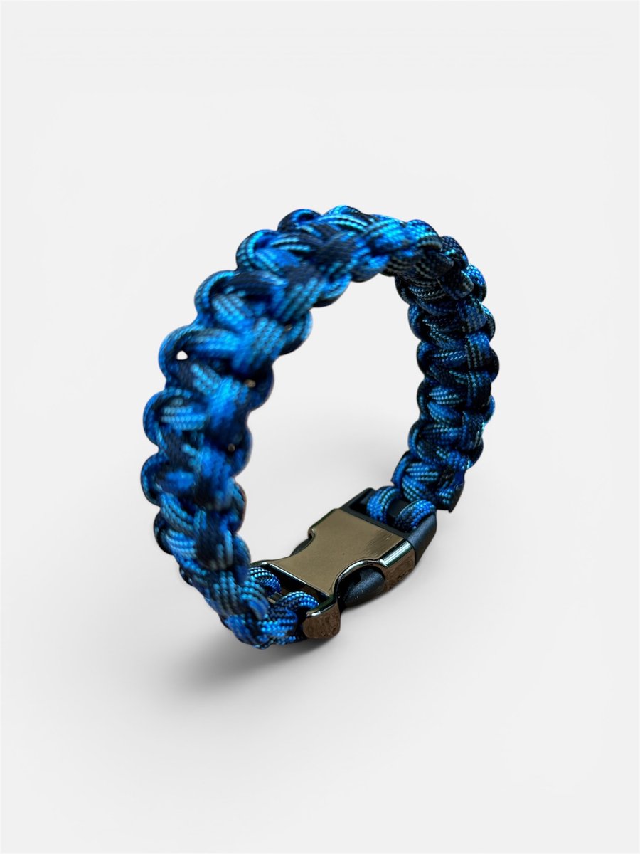 Handgemaakte paracord armband/navyblue/ blue/armband/paracord/gevlochten/