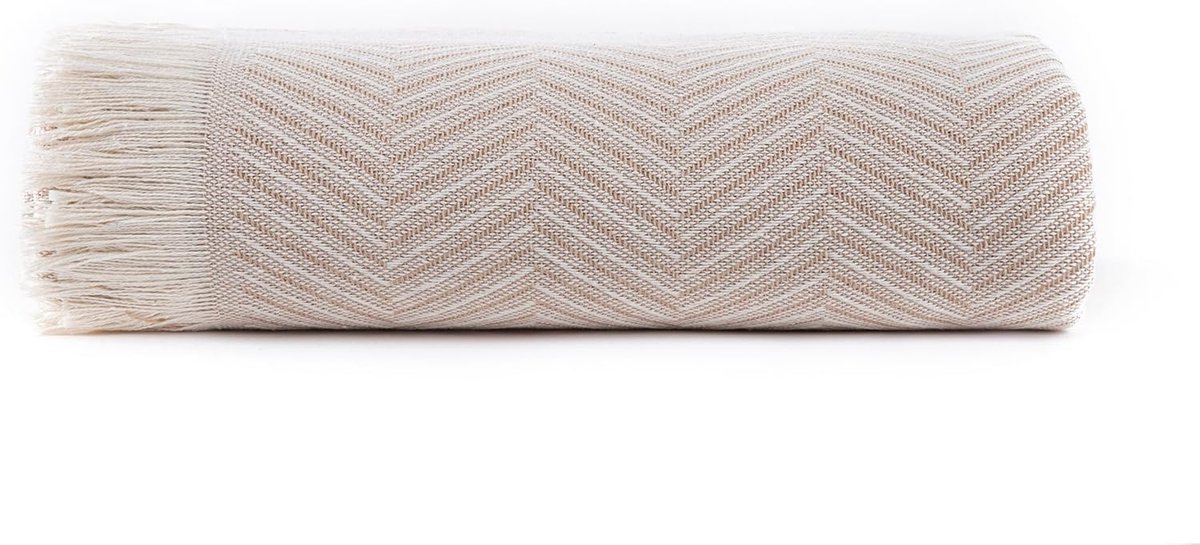 SnelShoppen - Multifunctionele Sprei voor Bank en Bed, Bankovertrek in Visgraatpatroon, Ideaal voor Woonkamer, Slaapkamer, Feest en Tuin, Luxe Katoen,