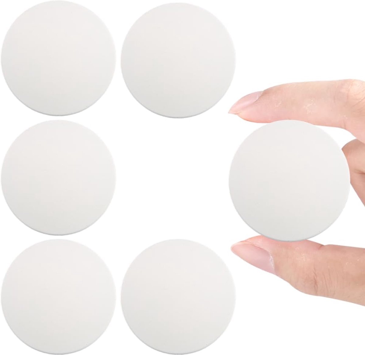 SnelShoppen - Door Stopper - Zelfklevende Silicone Deurknop Beschermers - Wandbescherming voor Deuren - 6 Stuks - Transparant Rubber - Rond - Ideaal v