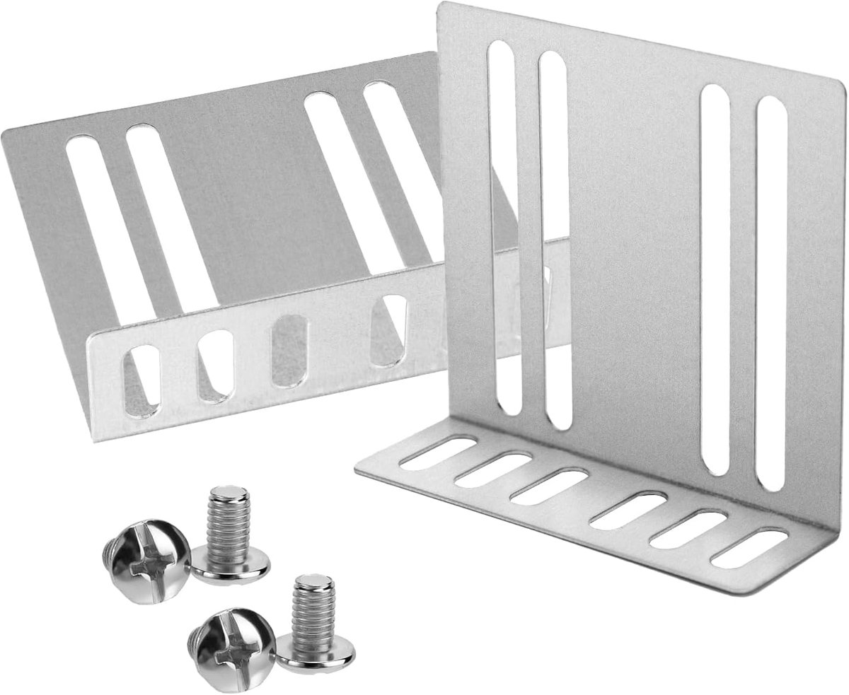 SnelShoppen - Double DIN Installatie Kit - Universele Auto Radio Beugel met Schroeven - Metaal - 1 Set - 2 Montagebeugels - 7x7x2.5cm