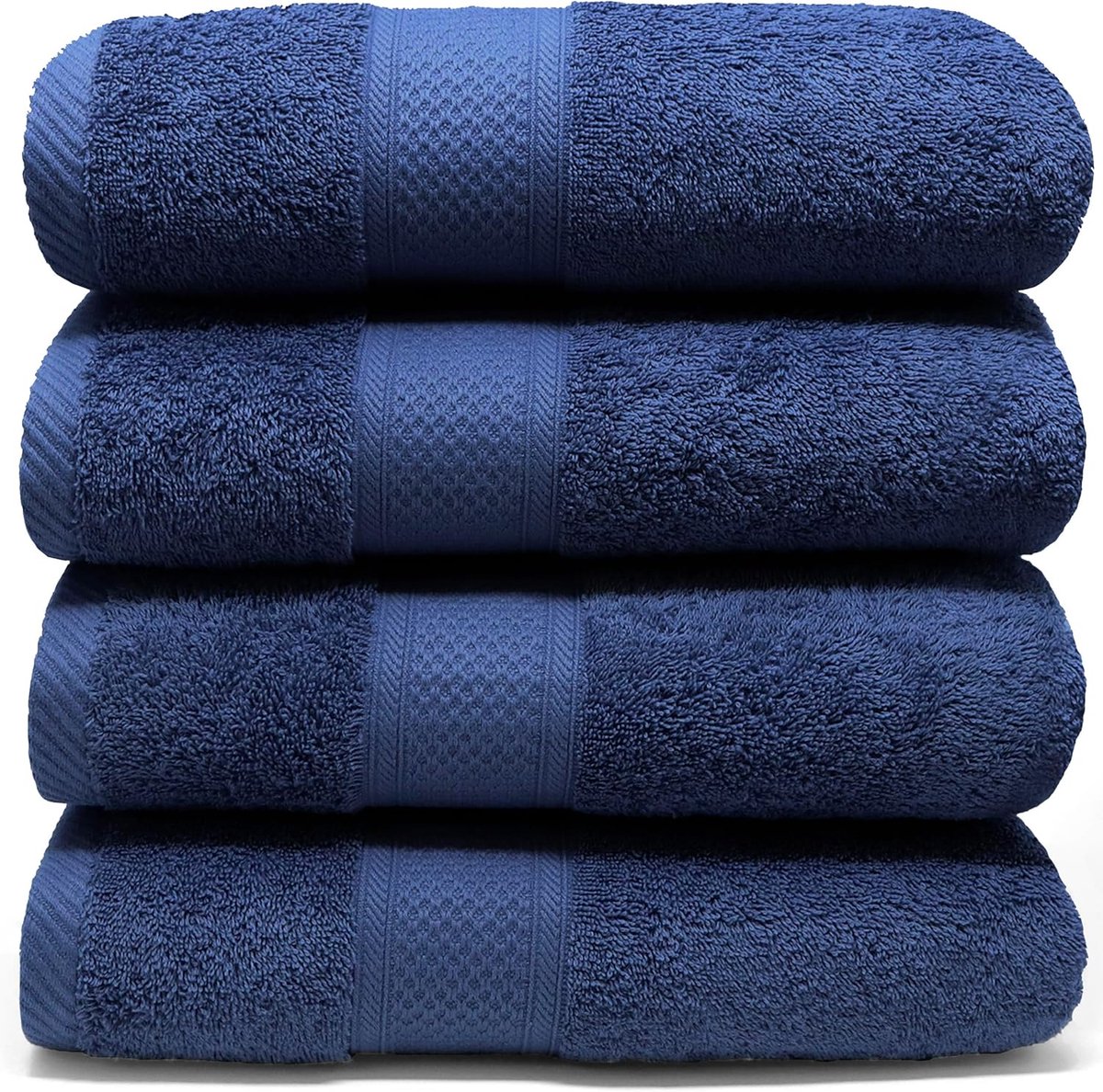 SnelShoppen - Luxe Badhanddoeken Set 4 Stuks 70 x 130 cm - 100% Katoen, 550 g/m², Zacht, Absorberend en Duurzaam - Ideaal voor Badkamer, Spa en dageli