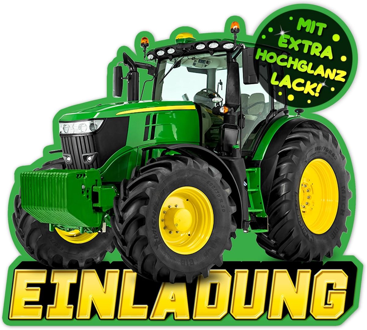 SnelShoppen - 12x Tractor Verjaardagsuitnodigingen voor Kinderen - Leuk Voor Jongens en Meisjes - Perfect Voor Boerderij Thema Feestjes, Tuinfeesten,