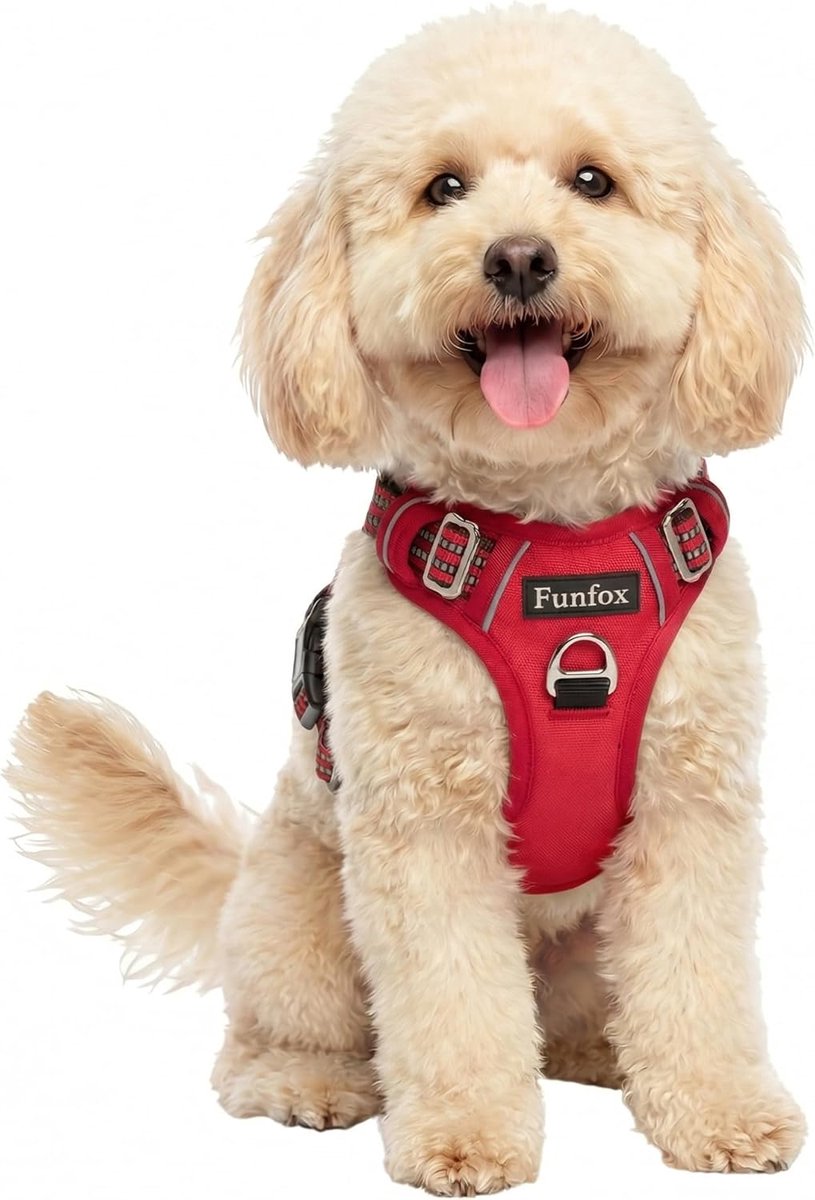 Thijox - Hondentuigje voor Kleine Honden - No Pull Puppy Harnas, Verstelbaar Anti-Trek Veiligheidsharnas, Borstharnas voor Kleine en Middelgrote Honde