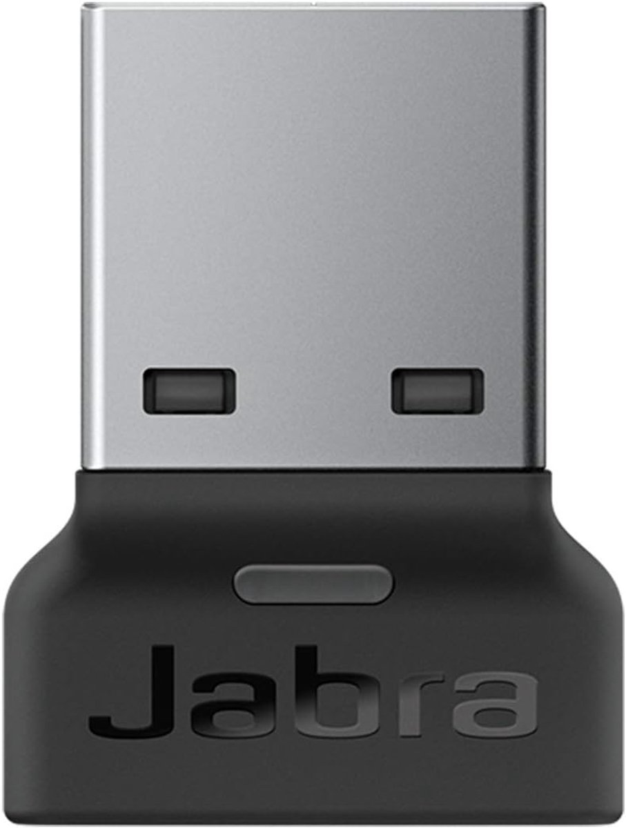 SnelShoppen - USB Bluetooth Adapter voor Headsets, Link 380a MS - Zwart (Renewed), Voor Evolve2 85 en 65, 30 Meter Bereik, Hoogwaardige Geluidskwalite