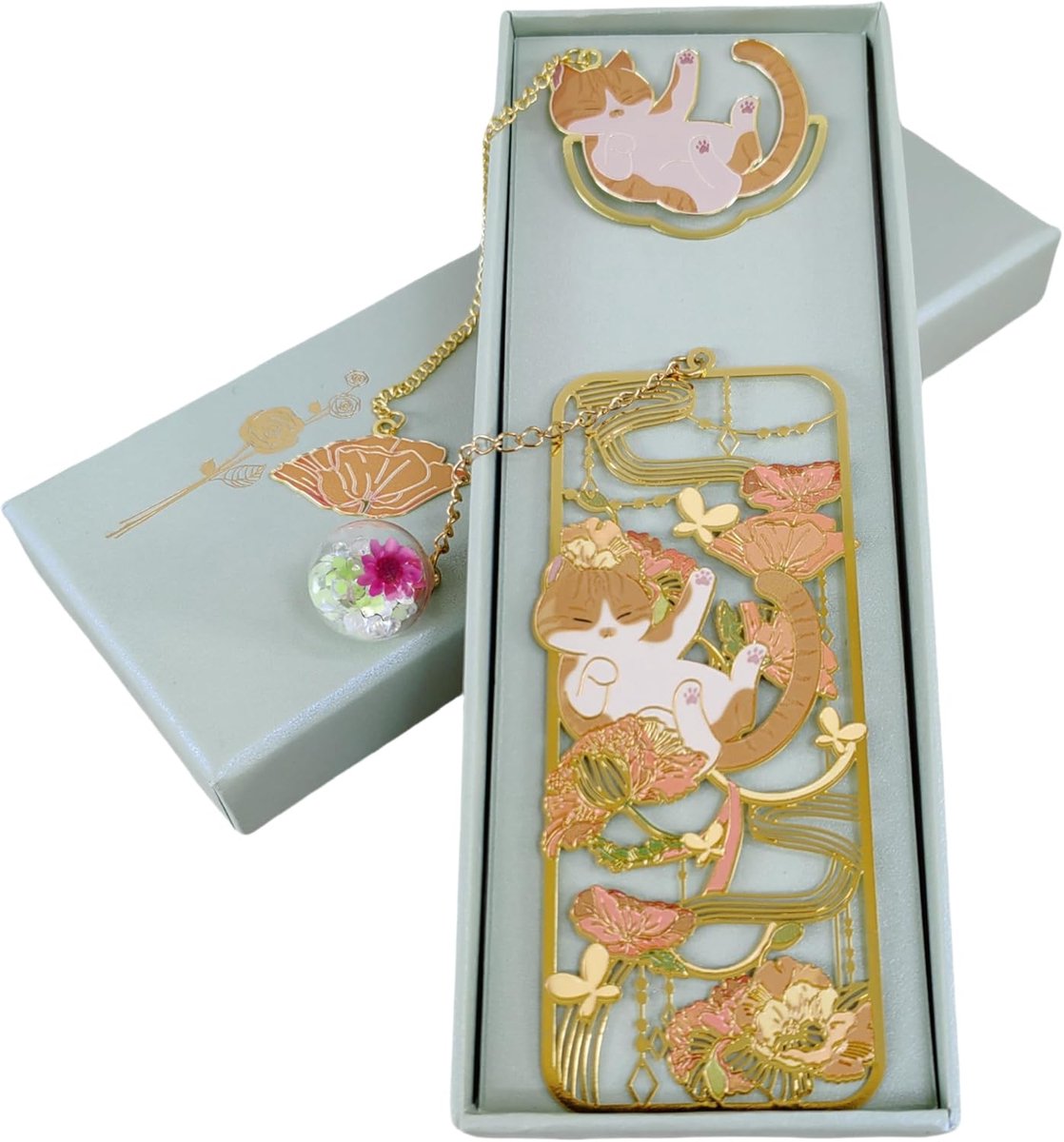 SnelShoppen - Metalen Boekenlegger Geel Kat, Leuke Boekaccessoire, Cadeau voor Leraren, Lezers, Boekliefhebbers, Moeder, Grootmoeder, Decoratie, Verza
