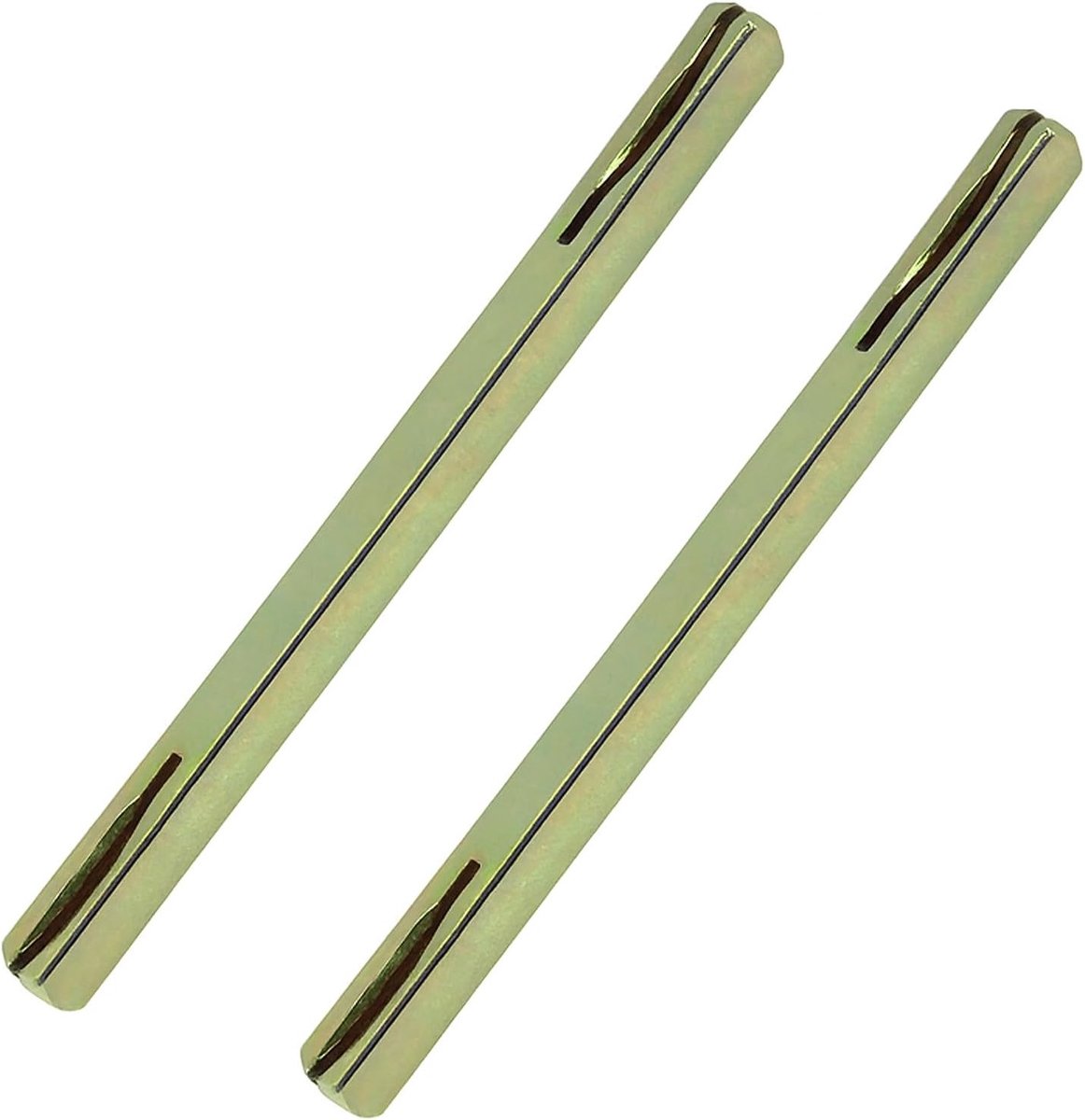 Set van 2 Stuks 130mm Deurhendel Spindle Stang met 8mm Vierkante Pin van Gegalvaniseerd Staal, Vervangingsonderdeel voor Deurhardware en Robuuste Deurknop en Hendel Sets